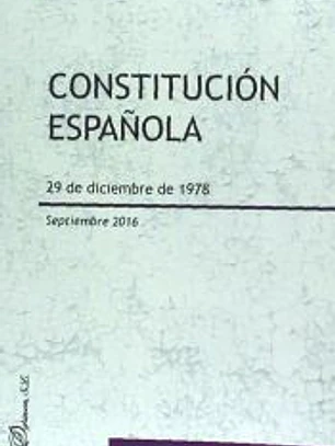 Constitución española. 29 de diciembre de 1978
