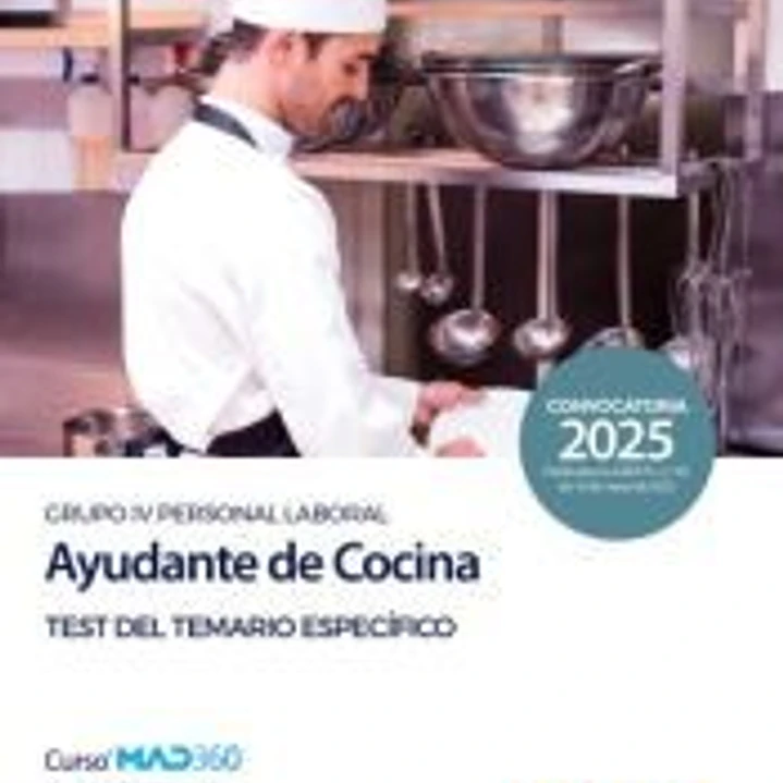 Ayudante de Cocina (Grupo IV Personal Laboral). Test del temario específico. Comunidad Autónoma de Castilla y León 1