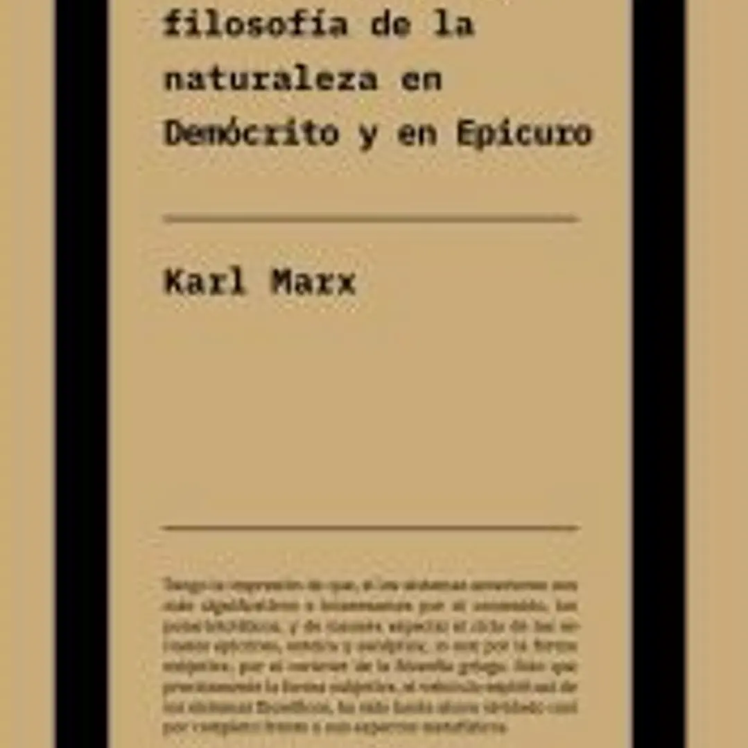 Diferencia entre la filosofía de la naturaleza en Demócrito y en Epicuro 1