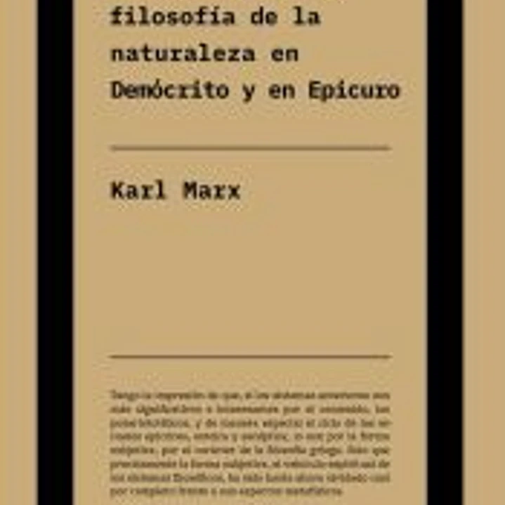 Diferencia entre la filosofía de la naturaleza en Demócrito y en Epicuro 1