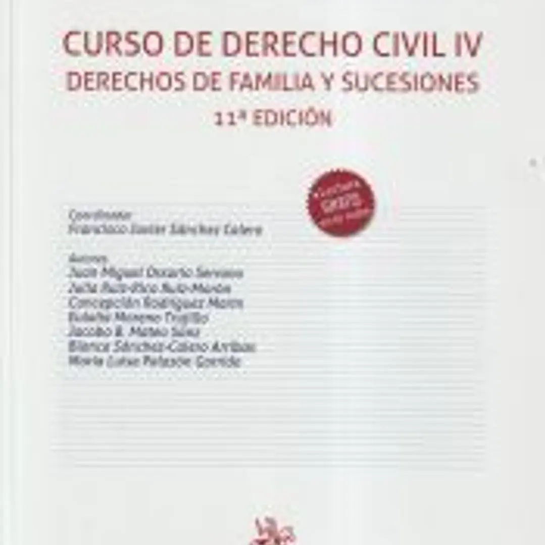 Curso de Derecho Civil IV Derechos de Familia y Sucesiones 11ª Edición 1