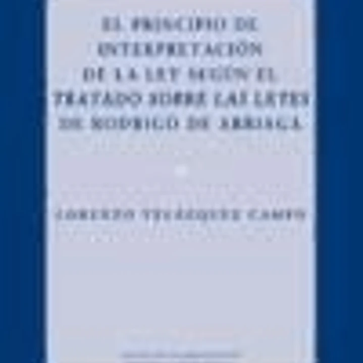 PRINCIPIO INTERPRETACION LEY SEGUN TRATADO LEYES RODRIGO ARR 1