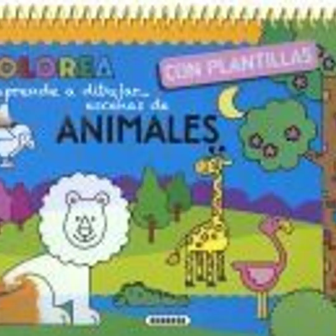 Colorea y aprende a dibujar con plantillas. Animales 1