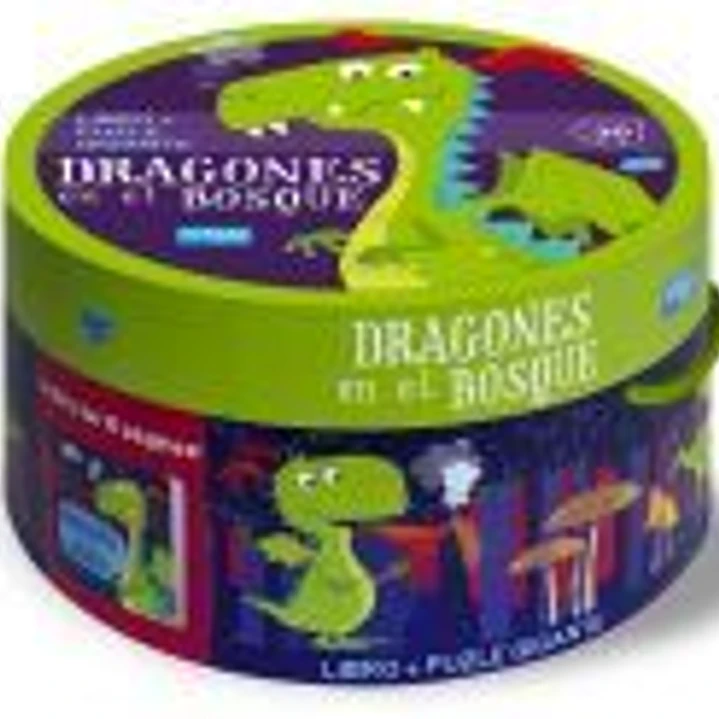 Dragones Del Bosque. Cajas Redondas. Con puzzle Edic. ilustrado (Español) 1