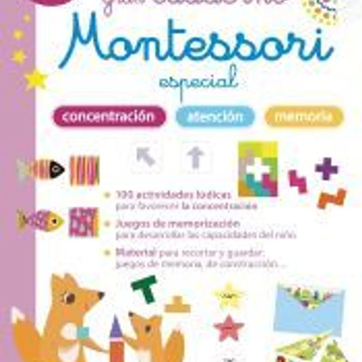 Gran cuaderno Montessori especial concentración, atención y memoria. A partir de 3 años 1