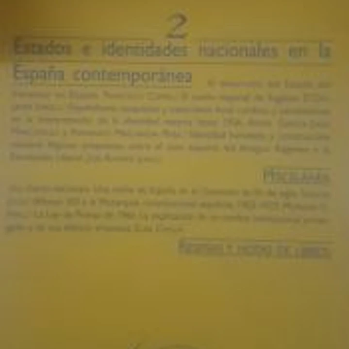 Historia y Política, nº 2. Estados e identidades nacionales en la España contemporánea 1