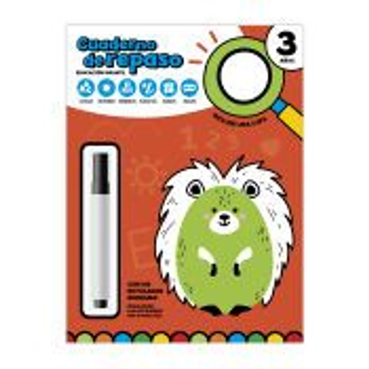 CUADERNO DE REPASO 3 AÑOS - CON LUPA Y ROTULADOR BORRABLE 1