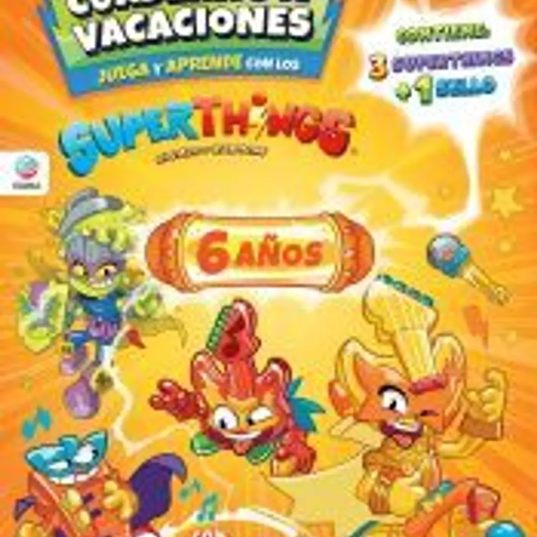 Cuaderno de Vacaciones juega y aprende Superthings Guardians of Kazoom para 6 años 1