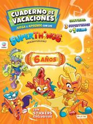 Cuaderno de Vacaciones juega y aprende Superthings Guardians of Kazoom para 6 años