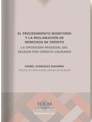 El procedimiento monitorio y la reclamación de derechos de crédito