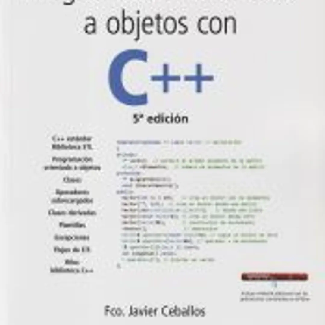 PROGRAMACIÓN ORIENTADA A OBJETOS CON C++. 5ª EDICIÓN. 1