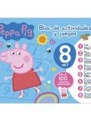 BLOC DE ACTIVIDADES Y JUEGOS 8 EN 1 - PEPPA PIG 