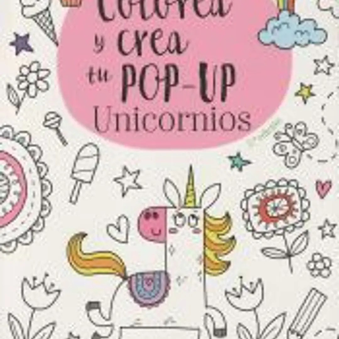 Colorea y crea tu pop-up. Unicornios 1
