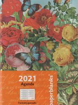 Agenda 2021 Jardín de mariposas. Mini, apaisado 12 meses