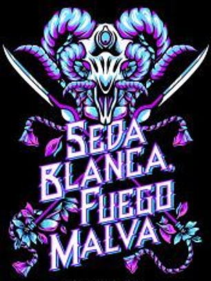 Seda blanca, fuego malva
