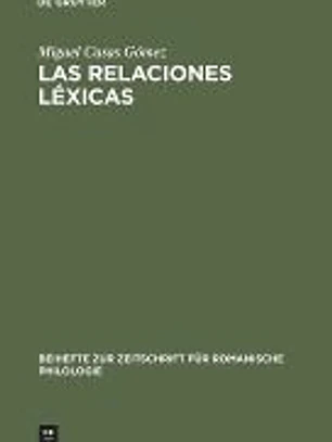 Las relaciones léxicas