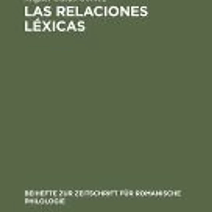 Las relaciones léxicas 1