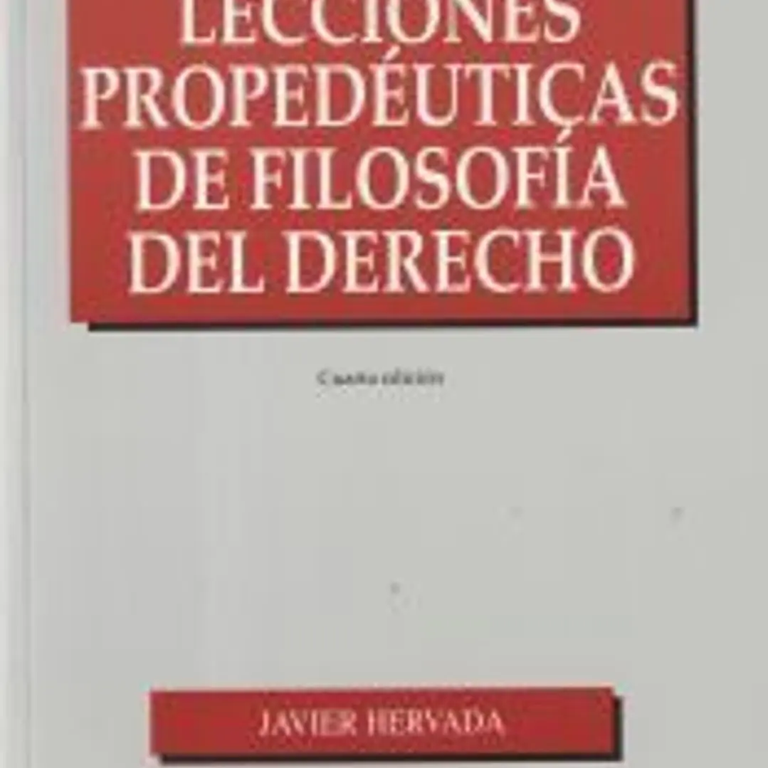 Lecciones Propedéuticas de Filosofía del Derecho 1