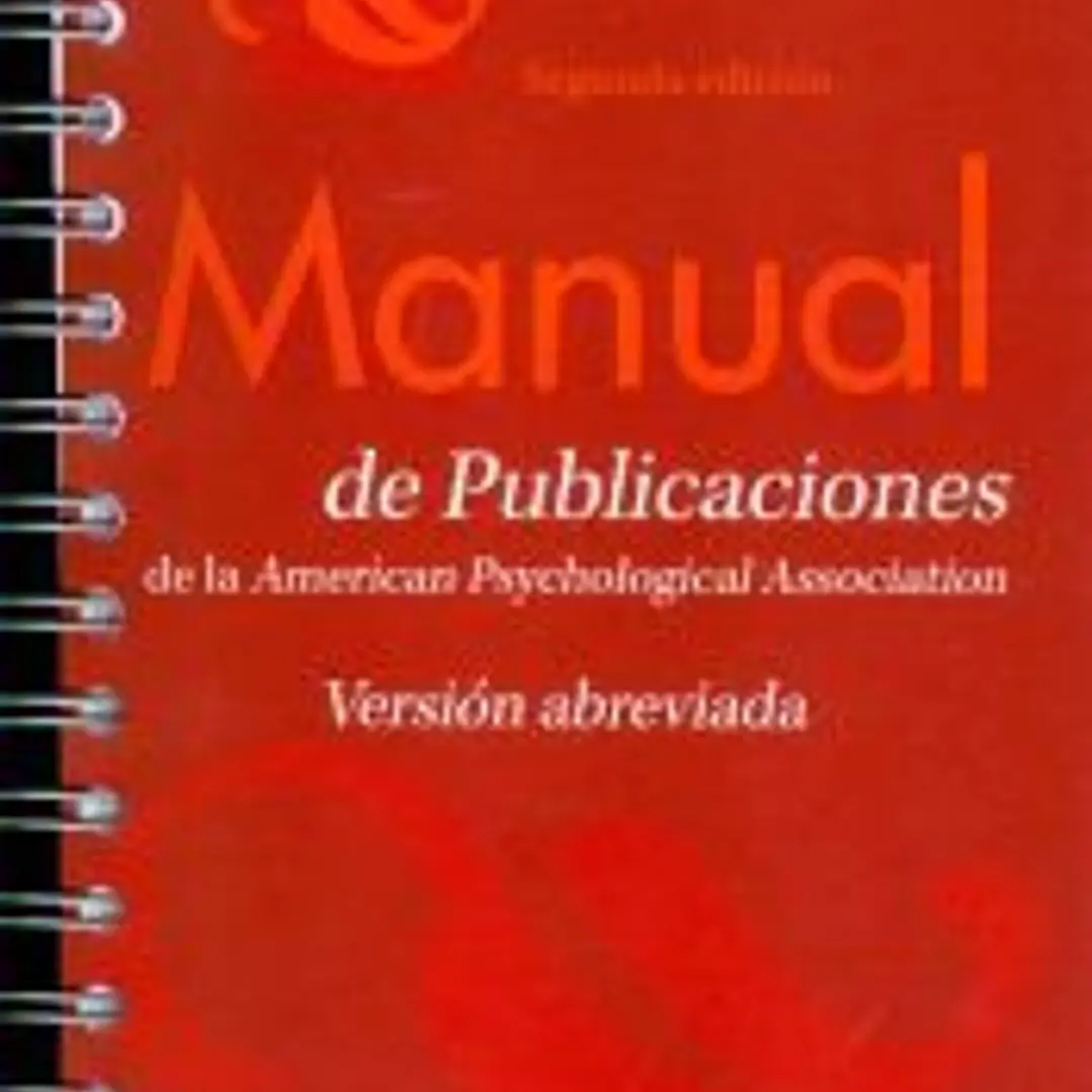 Manual de publicaciones de la American Psychological Association. Version abreviada. 1