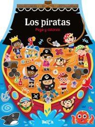 Casitas - Los piratas pega y colorea