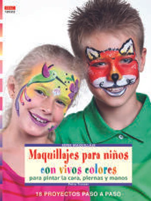 Maquillajes para niños con vivos colores para pintar la cara, piernas y manos