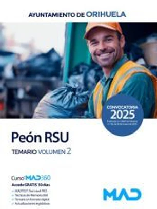 Peón RSU. Temario volumen 2. Ayuntamiento de Orihuela