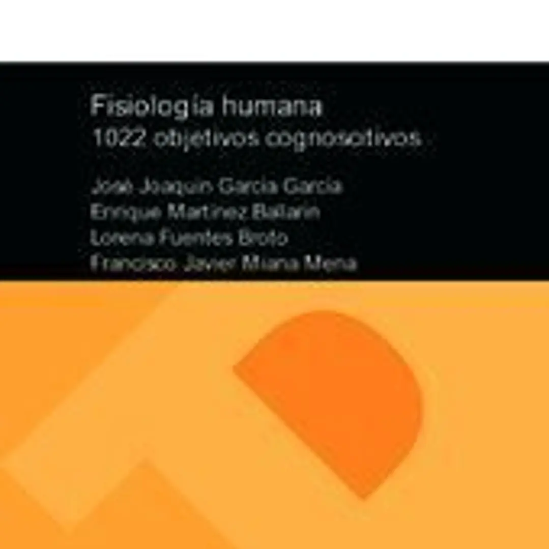 Fisiologia humana. 1022 objetivos cognoscitivos 1