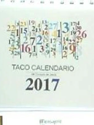 TACO CALENDARIO PORTADA NUMEROS 2017 CON PEANA (S.CORAZON)
