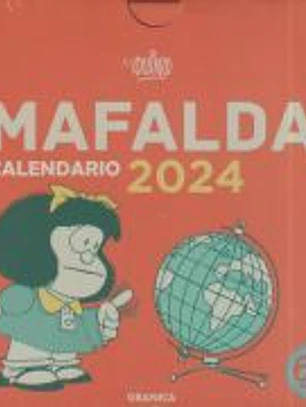 Mafalda 2024, Calendario Escritorio Rojo CON CAJA