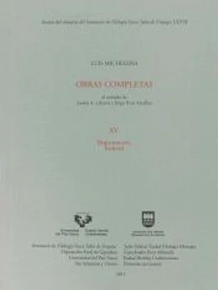 Luis Michelena. Obras completas. XV. Bibliograf?a. êndices