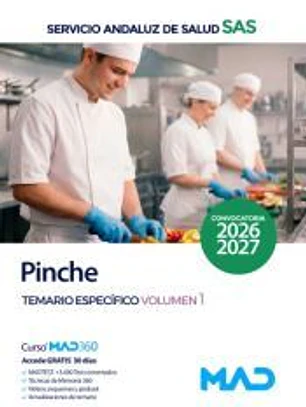 Pinche. Temario específico volumen 1. Servicio Andaluz de Salud (SAS)
