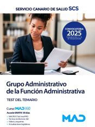 Grupo Administrativo de la Función Administrativa. Test del temario. Servicio Canario de Salud