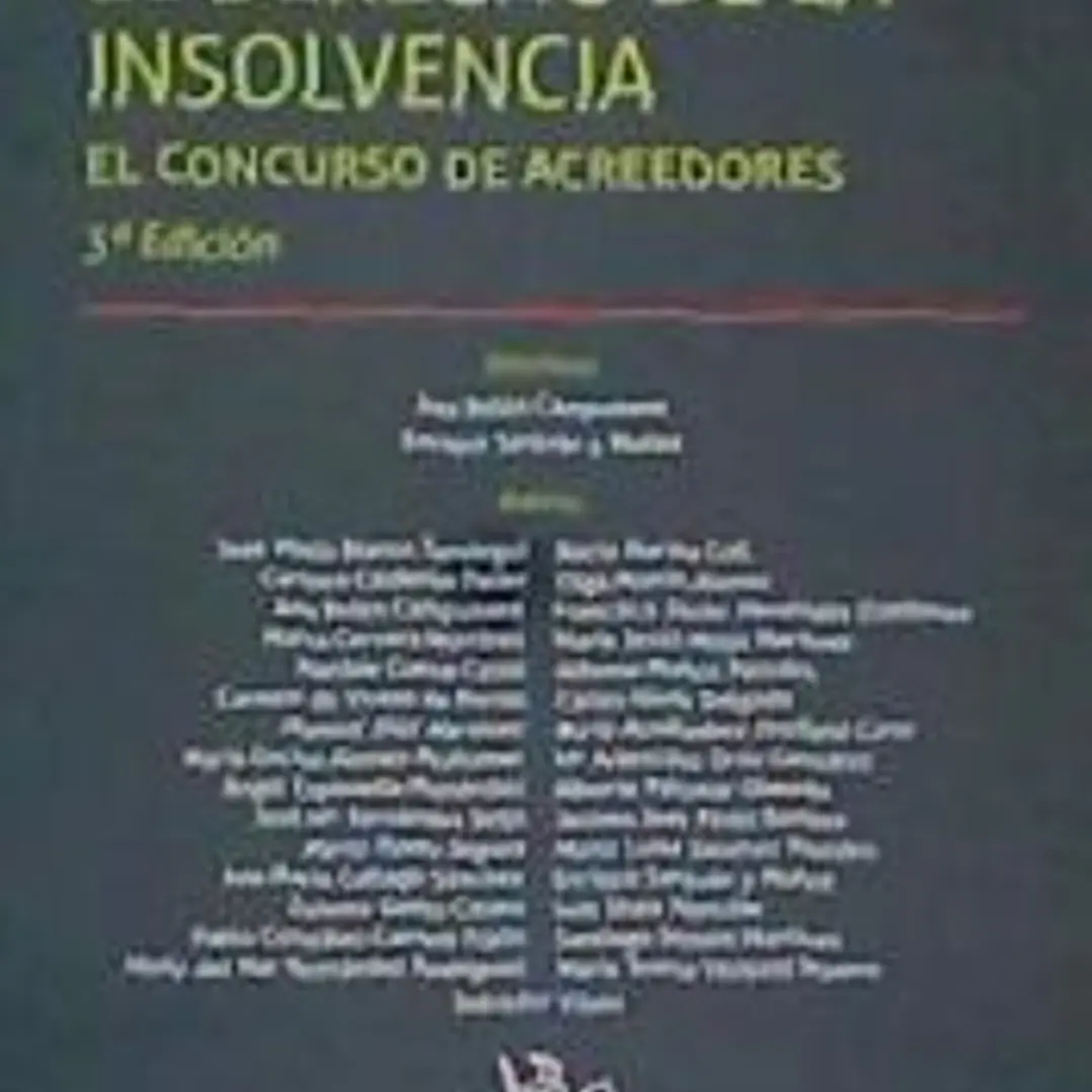 El Derecho de la Insolvencia el Concurso de Acreedores 3ª Edición 2018 1
