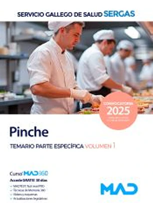 Pinche. Temario Parte Específica Volumen 1. Servicio Gallego de Salud (SERGAS)