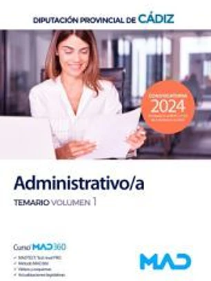 Administrativo/a. Temario volumen 1. Diputación Provincial de Cádiz