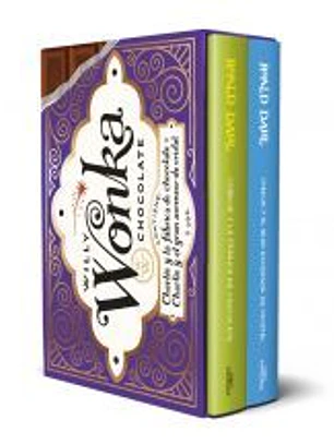 Estuche dorado de Willy Wonka (contiene: Charlie y la fábrica de chocolate y Charlie y el gran ascensor de cristal)