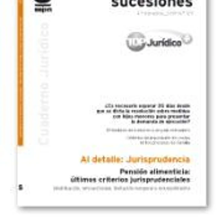 Pensión alimenticia: últimos criterios jurisprudenciales. Modificación, retroactividad, limitación e incumplimiento 1