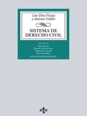 Sistema de Derecho Civil. Vol. I, Introducción, Derecho de la persona, Autonomía privada, Persona jurídica