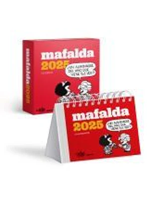 Mafalda 2025, Calendario Escritorio Rojo CON CAJA