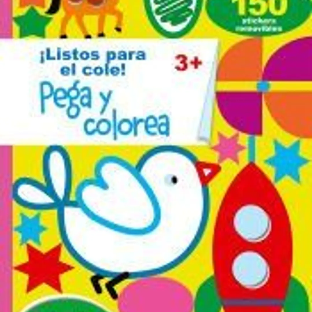 Pega y colorea 3+ 1