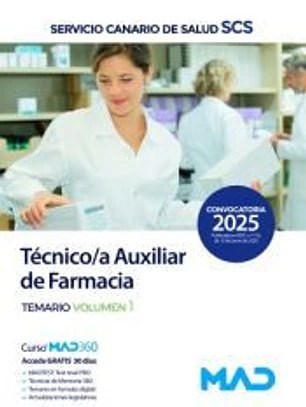 Técnico/a Auxiliar de Farmacia. Temario volumen 1. Servicio Canario de Salud