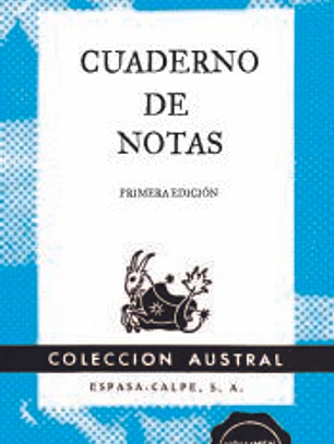 Cuaderno de notas azul 11,2x17,4cm