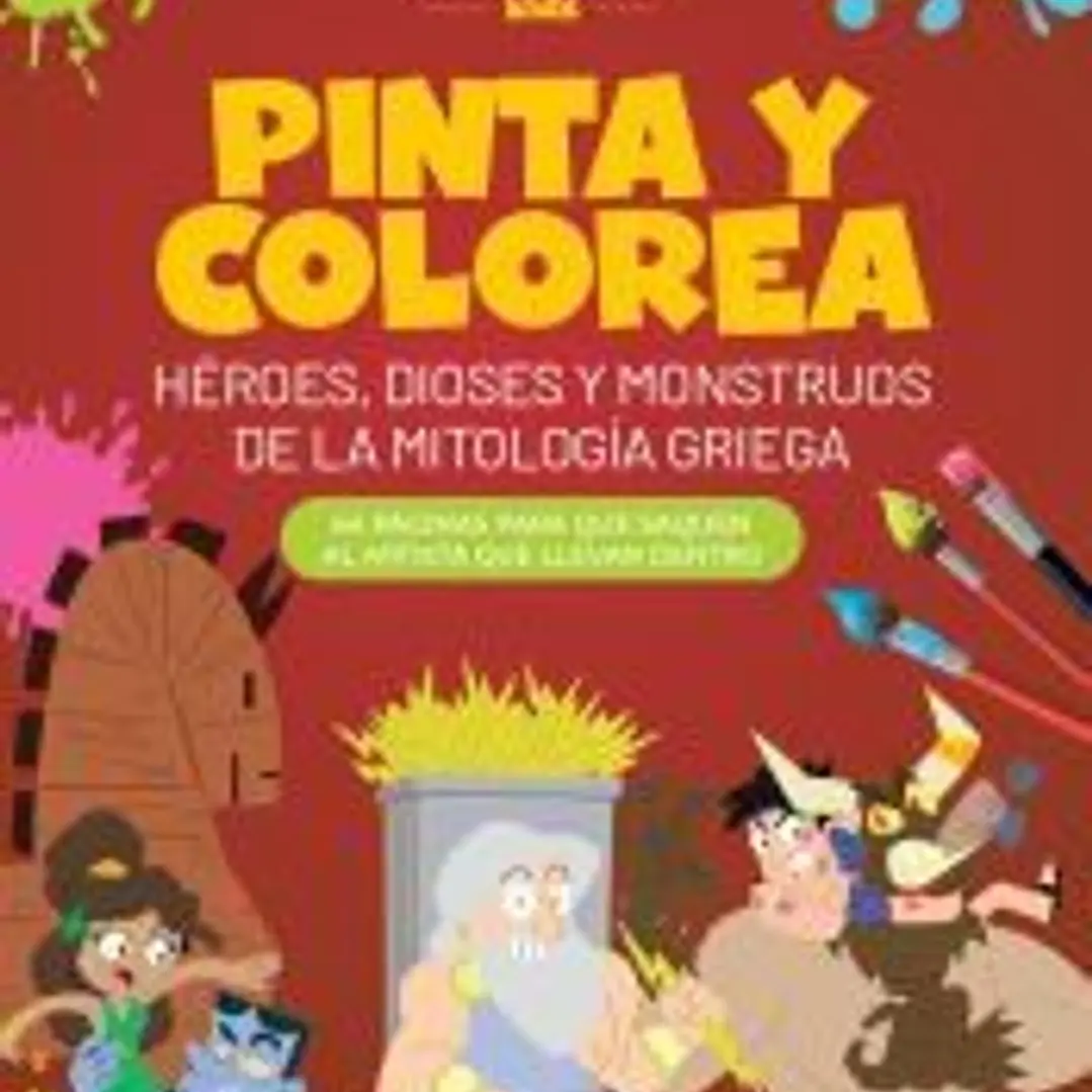 Pinta y colorea héroes, dioses y monstruos de la mitología griega 1