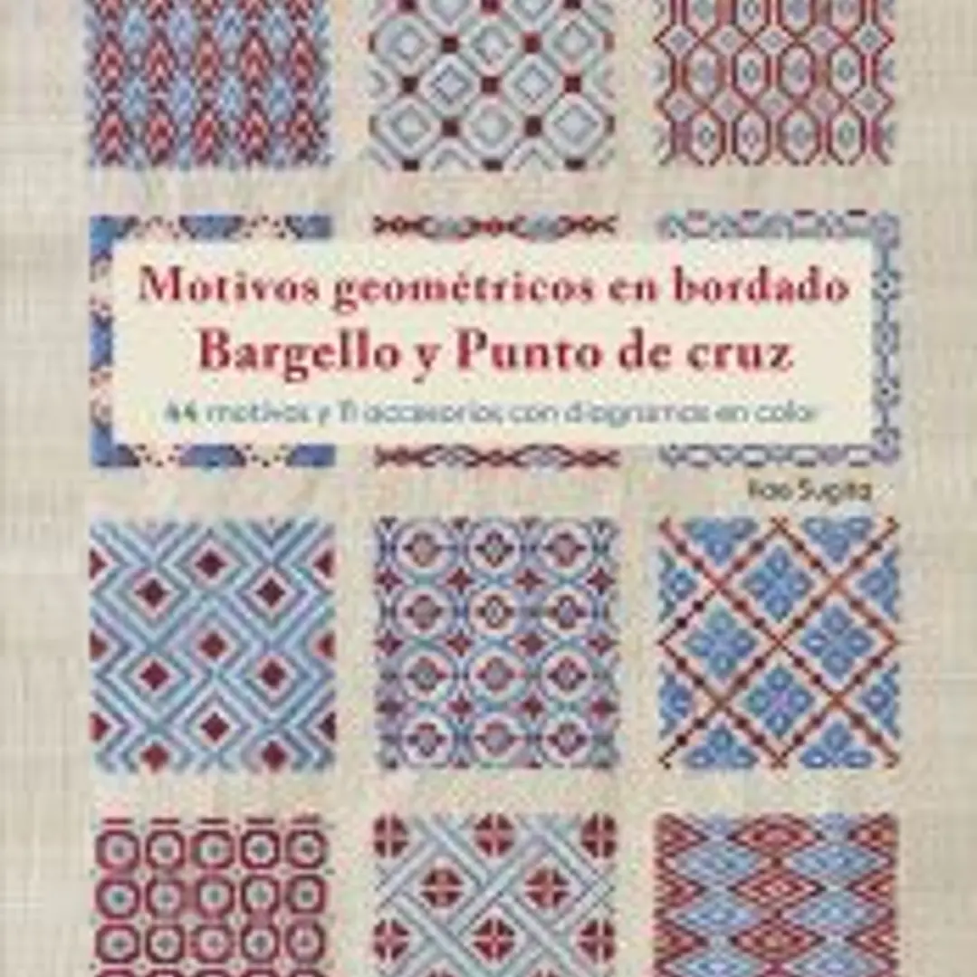 Motivos geométricos en bordado bargello y punto de cruz 1