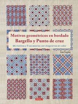 Motivos geométricos en bordado bargello y punto de cruz