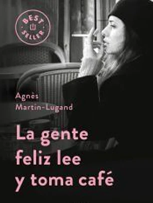 La gente feliz lee y toma café