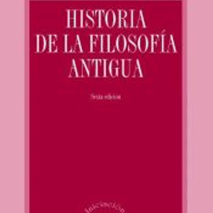 Historia de la filosofía antigua 1