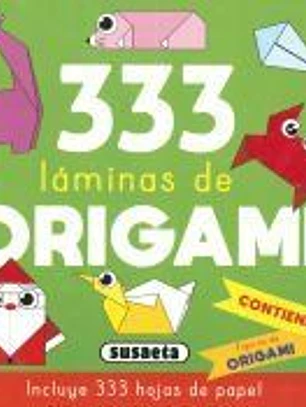 333 Láminas de origami verde