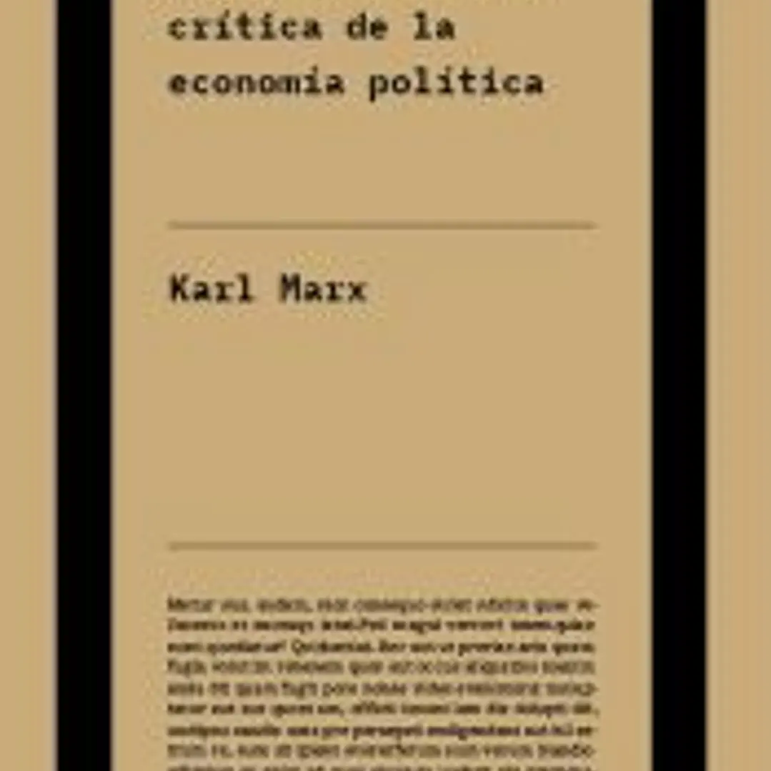 Contribución a la crítica de la economía política 1