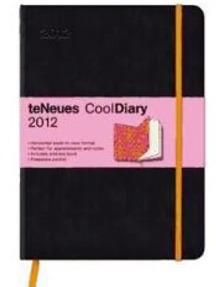 Agenda 2012. CoolDiary Black/Victorian Orange. Mediano. (Por Semanas)